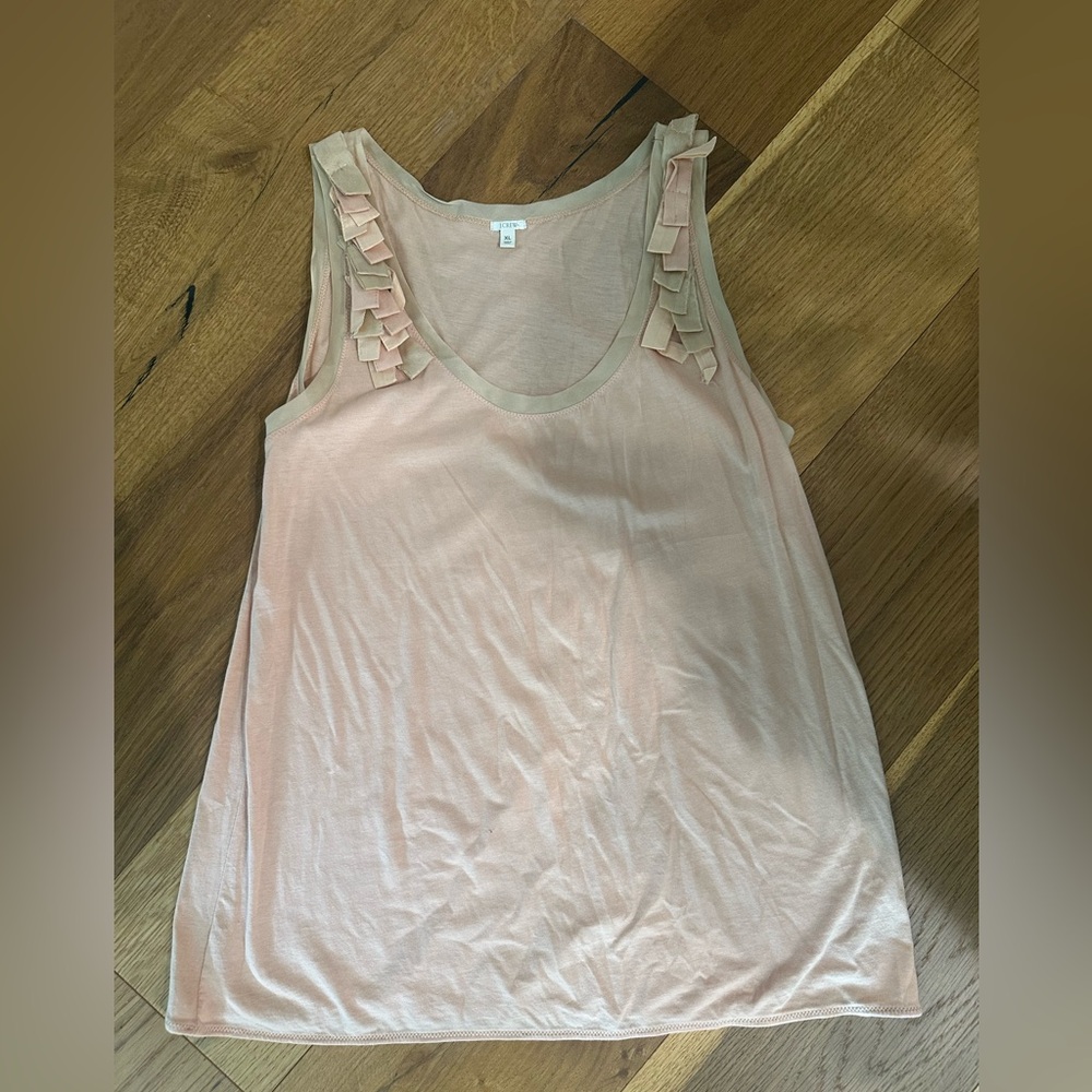J.Crew tank top. XL. Light pink. Like new. Worn once.
